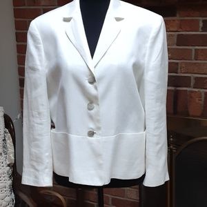 Ann Klein Cream-colored  long sleeve jacket
